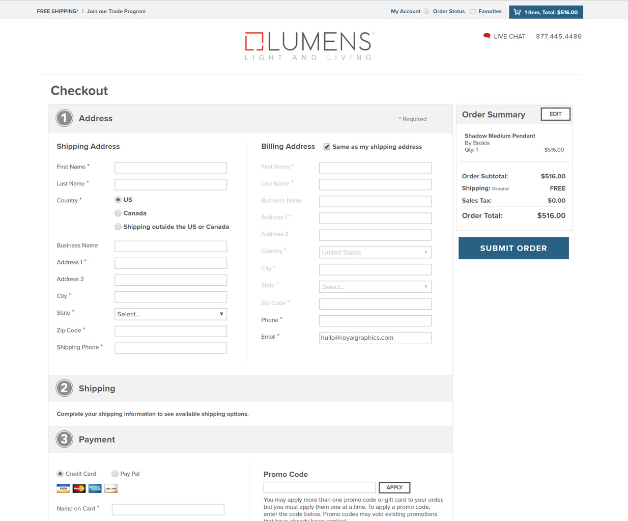 Lumens Checkout Process Enhancement